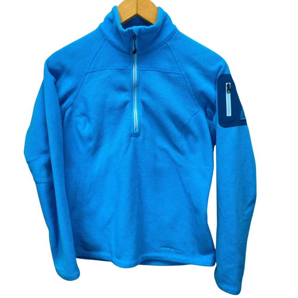 Eddie Bauer First Ascent Polartec Womens Fleece‎ Pullover Jacket Blue XS 1/4 Zip